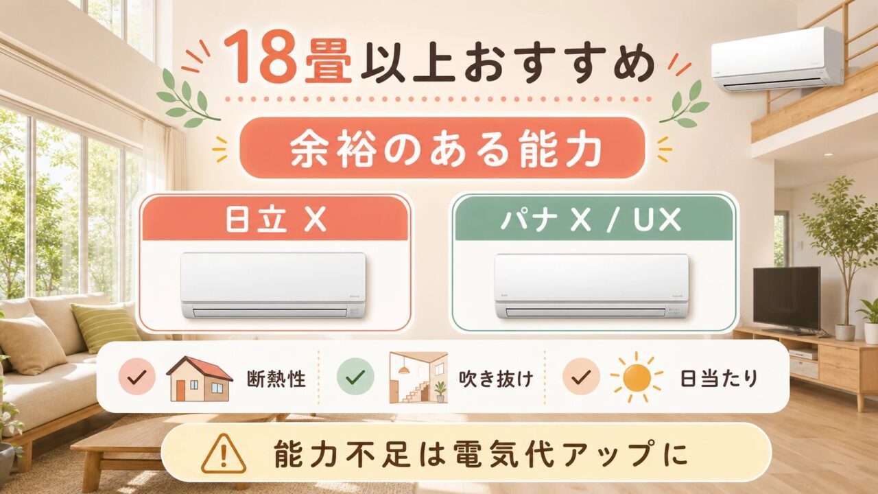 18畳以上でおすすめの日立・パナソニック