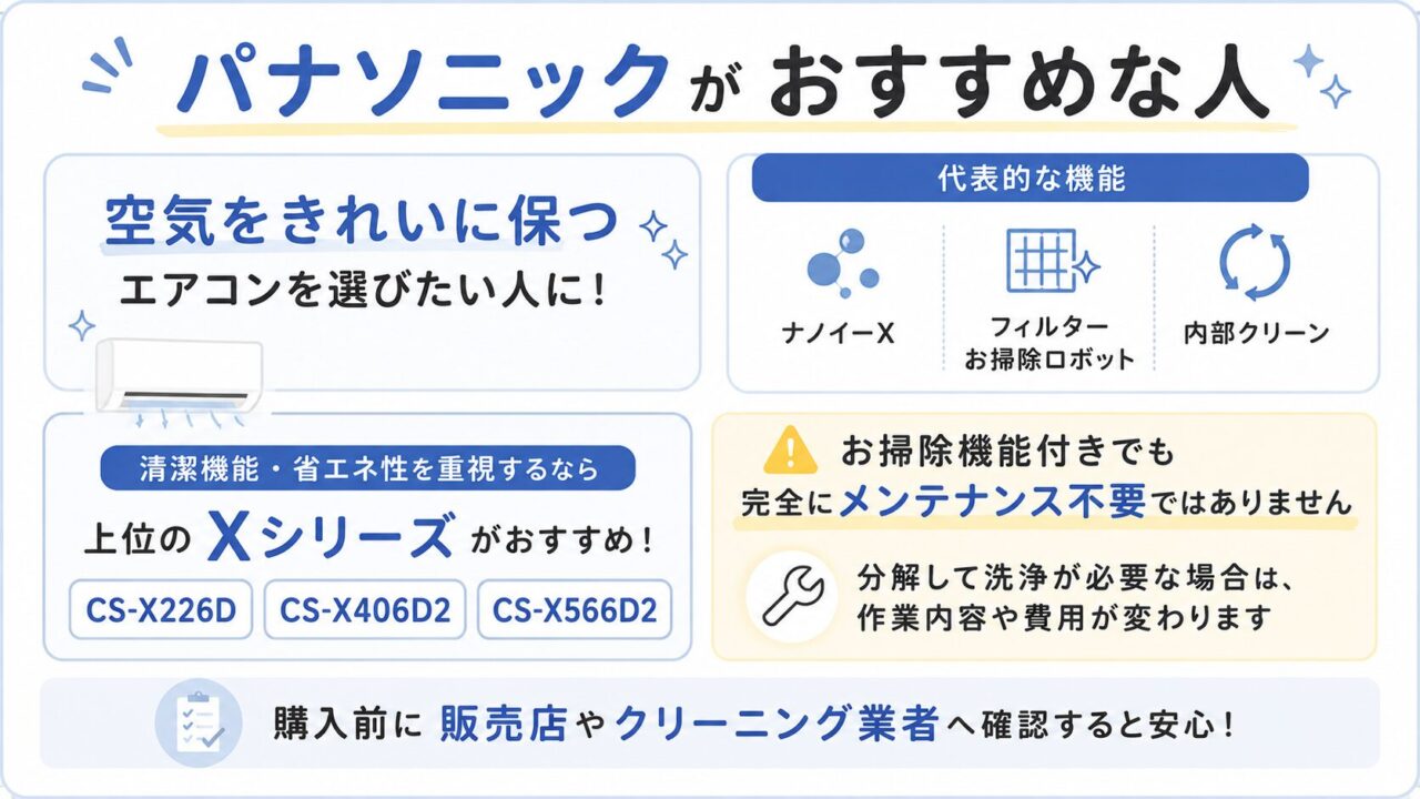 パナソニックのエアコンがおすすめな人の特徴