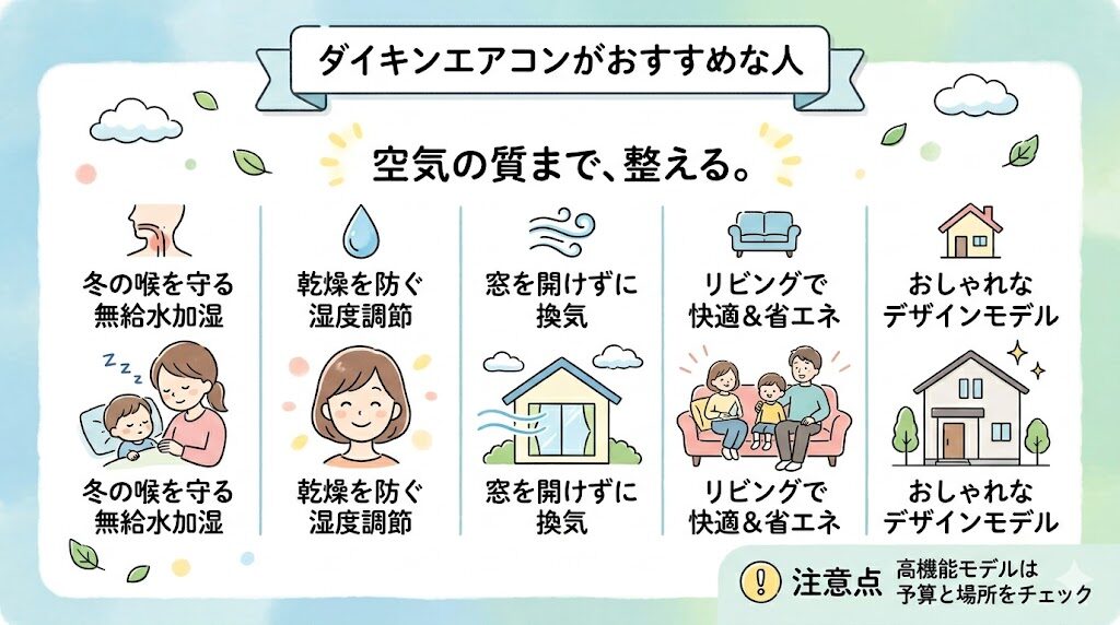 ダイキンがおすすめな人・注意点