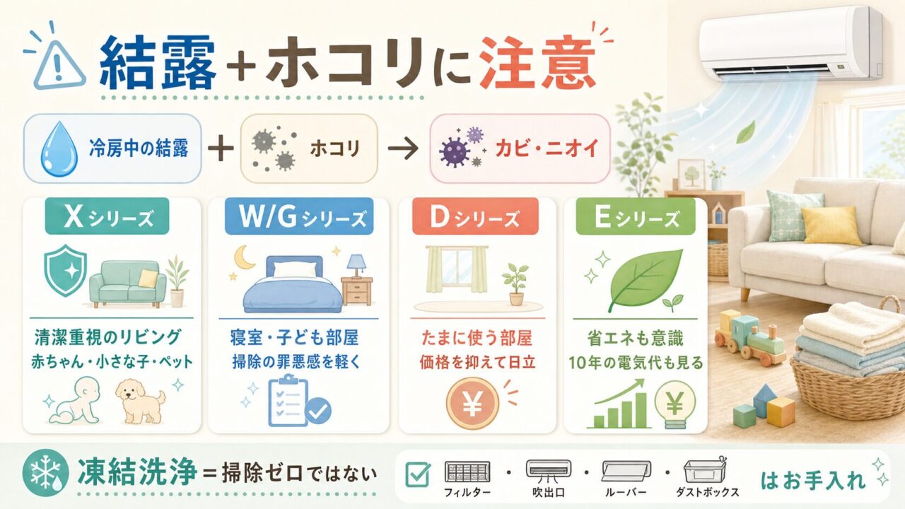 日立の白くまくんの全シリーズ違い