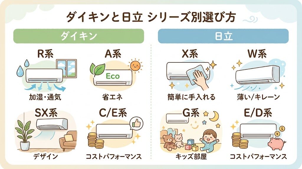 ダイキンと日立エアコンの違いを比較