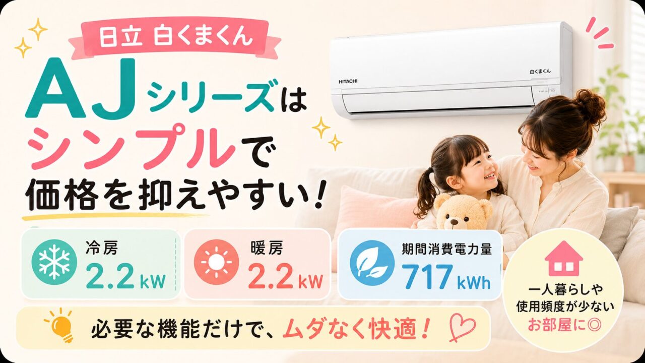 AJシリーズはシンプルで価格を抑えやすい