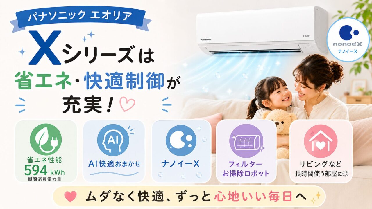 Xシリーズは省エネ・快適制御が充実