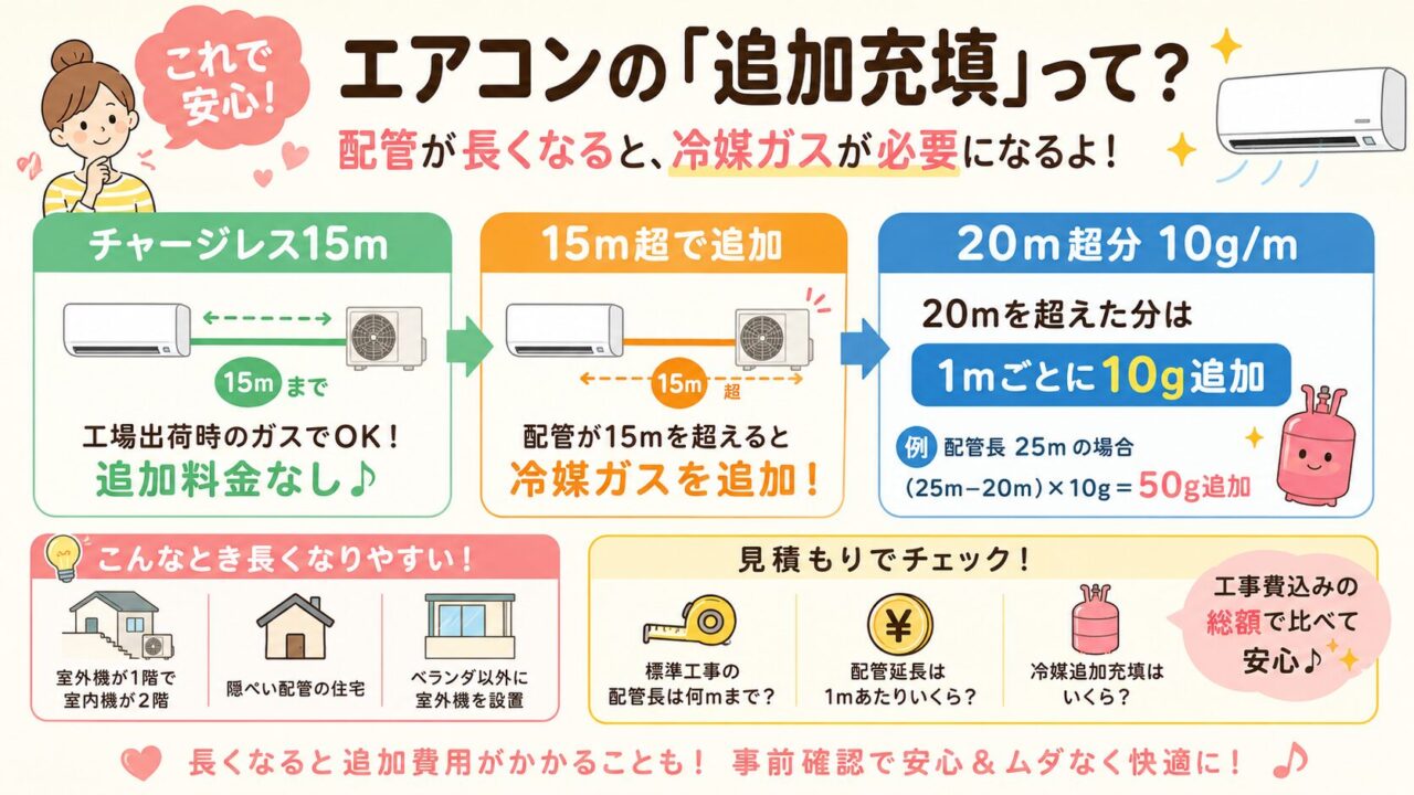 エアコンの追加充填について