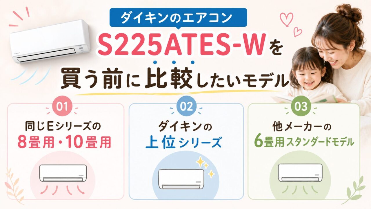 ダイキンS225ATES-Wの口コミ・評判で比較したいモデルの概要