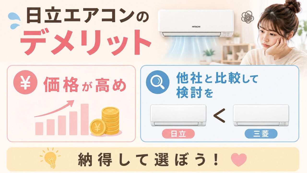 日立エアコンのデメリット