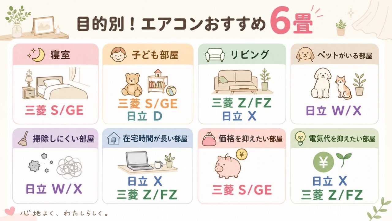 まとめ｜快適性なら三菱、清潔機能なら日立がおすすめ