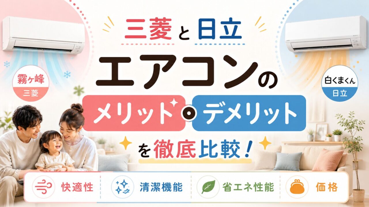 三菱と日立のエアコンのメリット・デメリット
