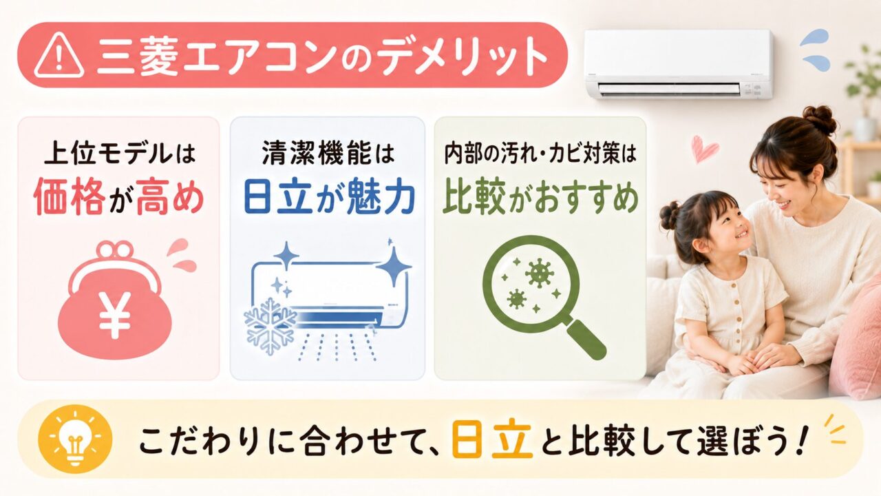 三菱エアコンのデメリット
