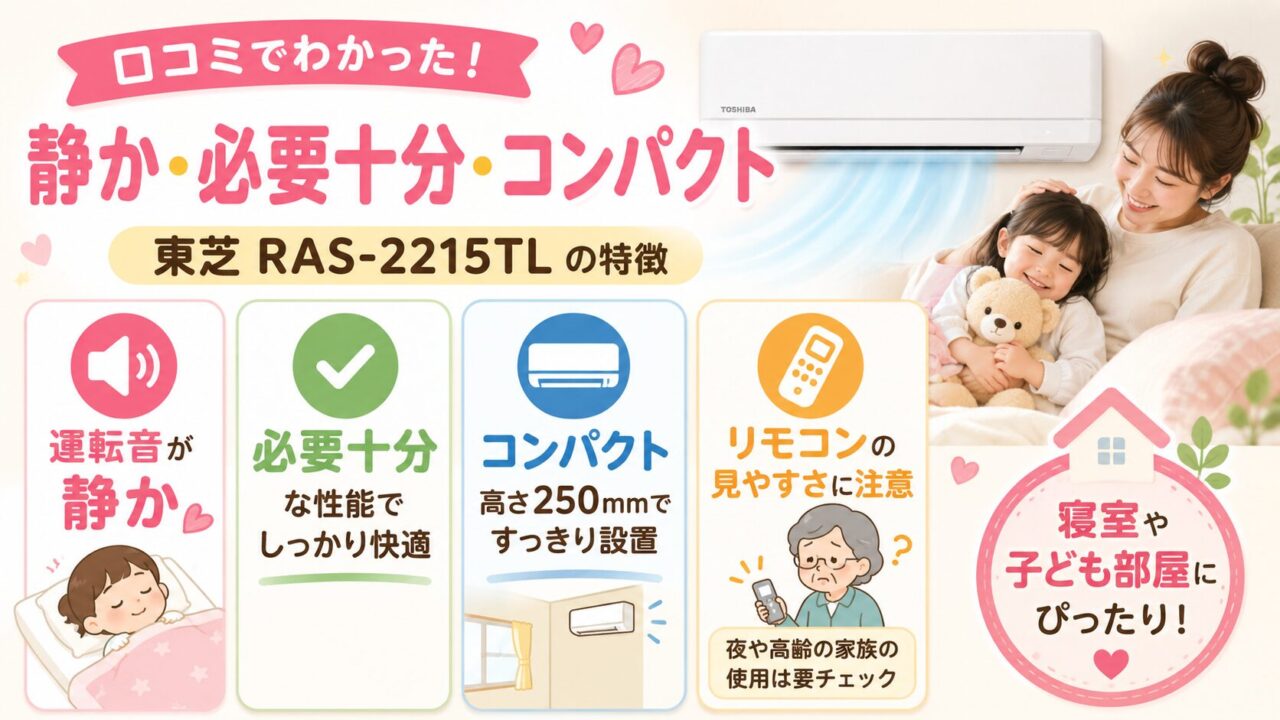 東芝RAS-2215TLの口コミ傾向