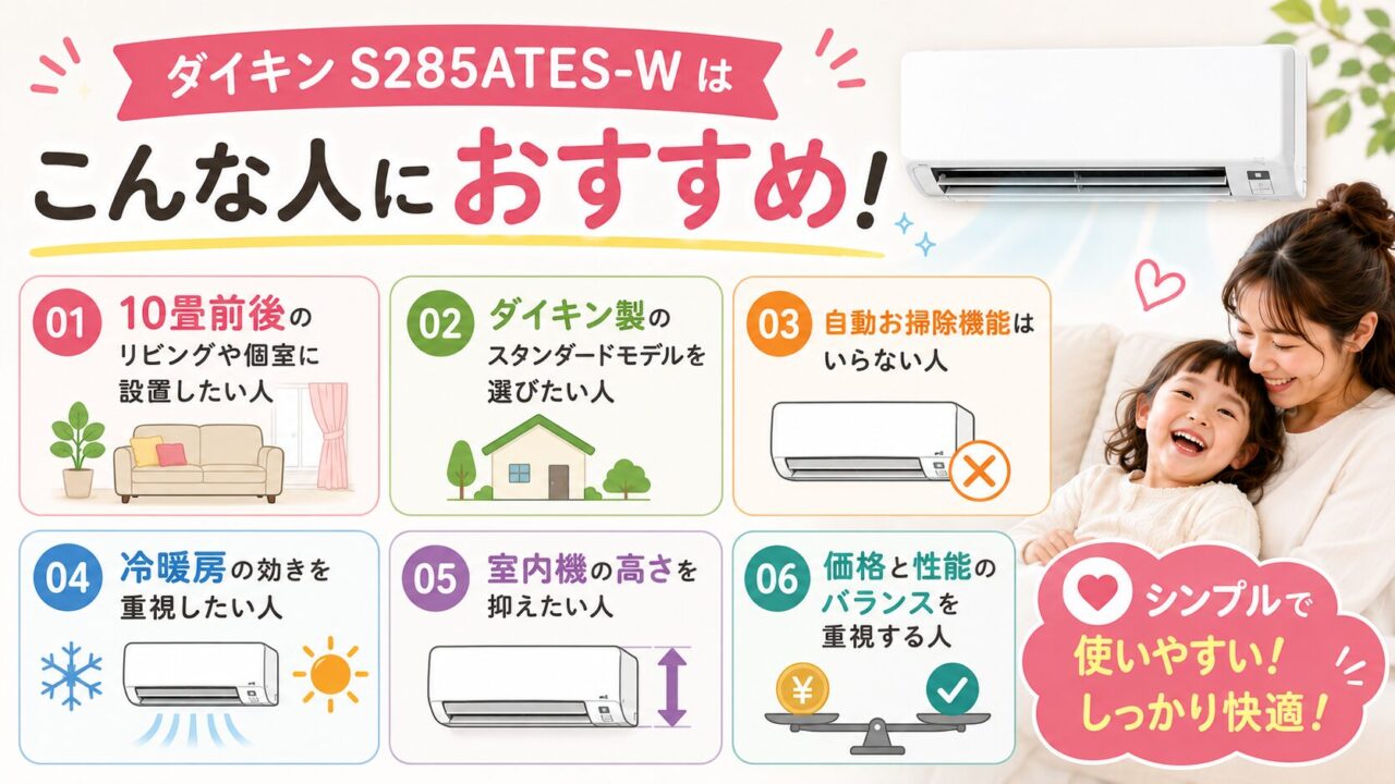 ダイキンS285ATES-Wをおすすめする人の特徴