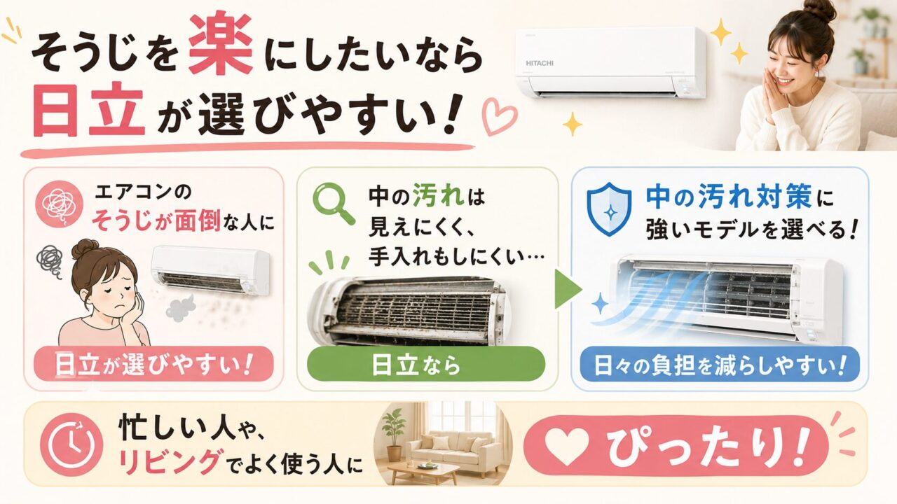 そうじを楽にしたいなら日立