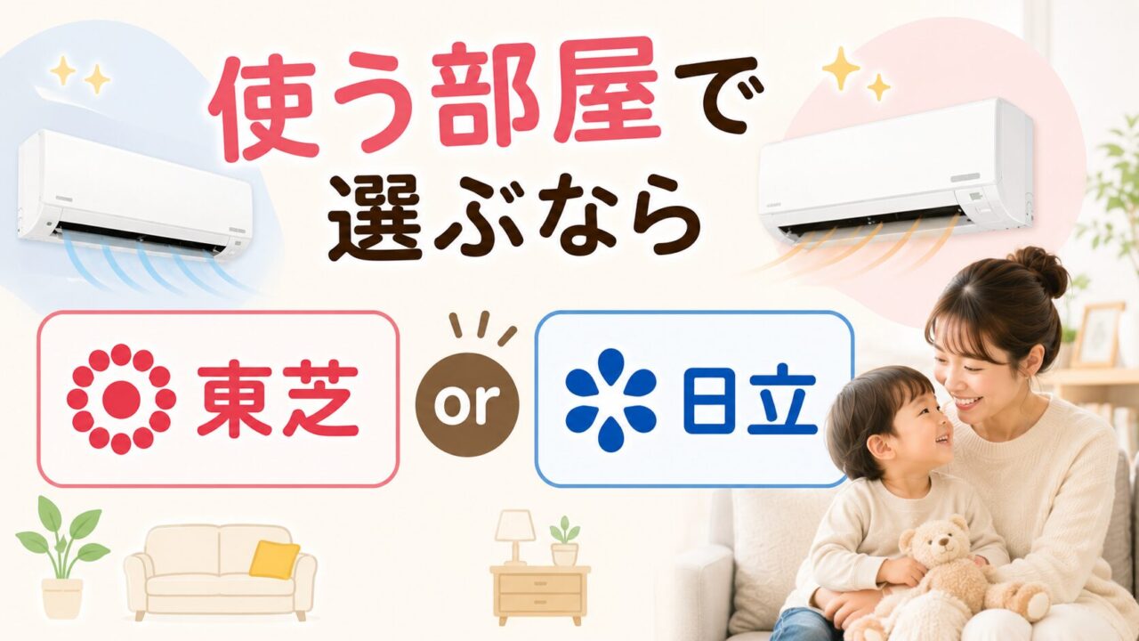 使う部屋で選ぶなら東芝と日立どっち?