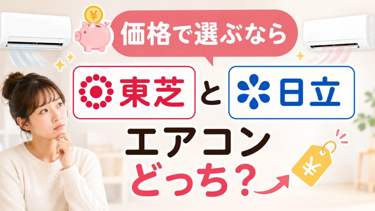 価格で選ぶなら東芝と日立のエアコンどっち?