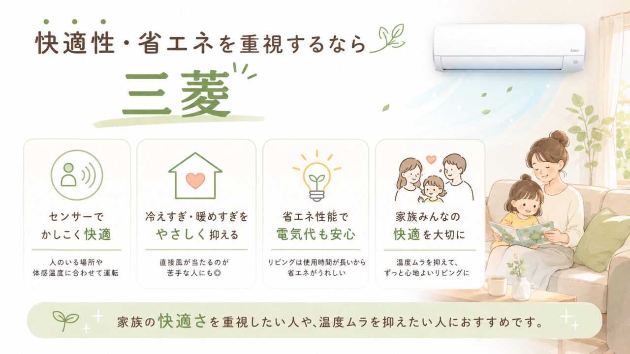 快適性と省エネを重視する三菱電機エアコンの比較